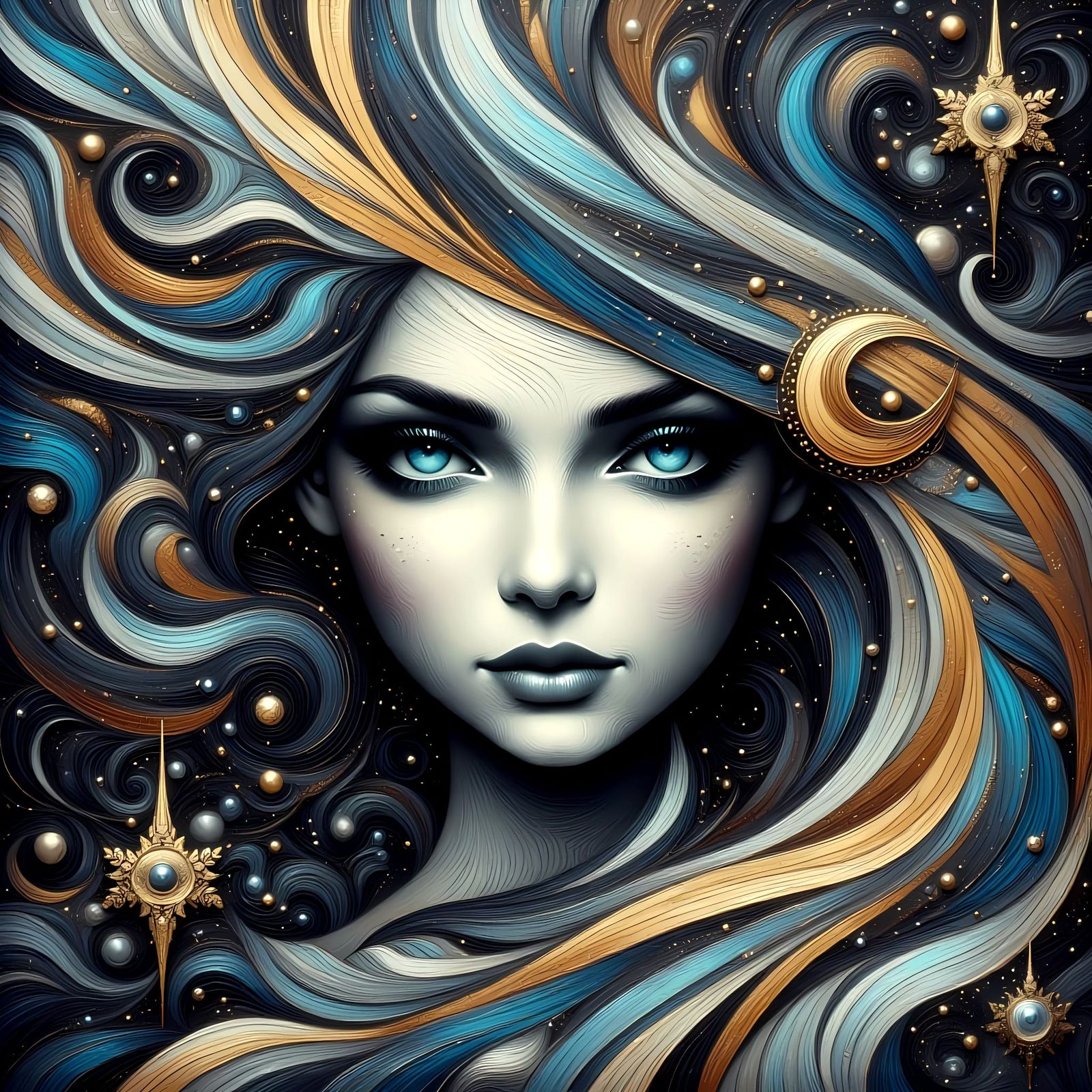 Soulful Eyes Reflecting a Desert Cloisonné