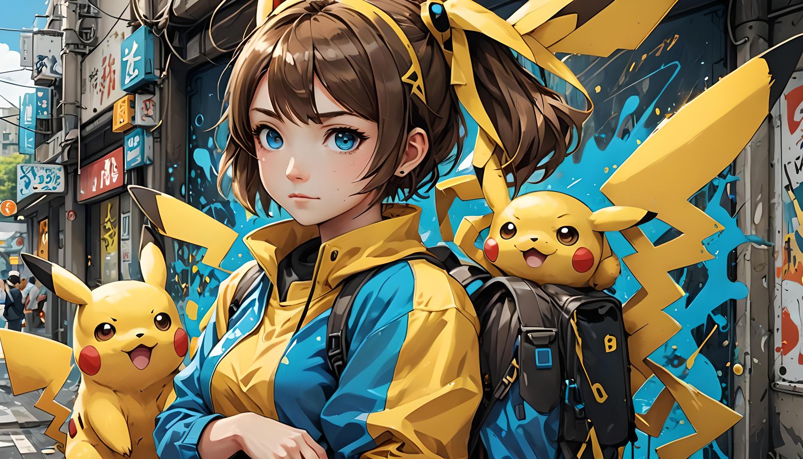 Rikku wearing her Pikachu outfit