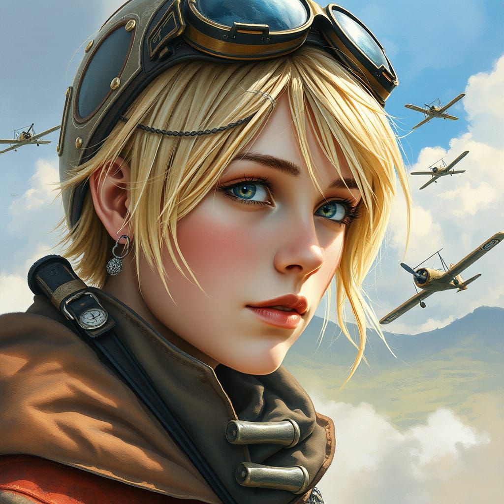 Ancient Aviator in Steampunk Fantasy