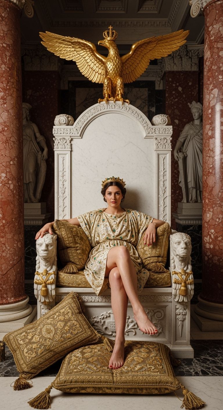 Empress Messalina on Her Lavish Throne