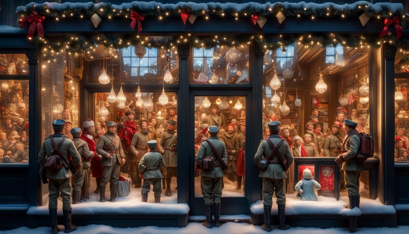 Christmas Toy Store Window, 1900s Style