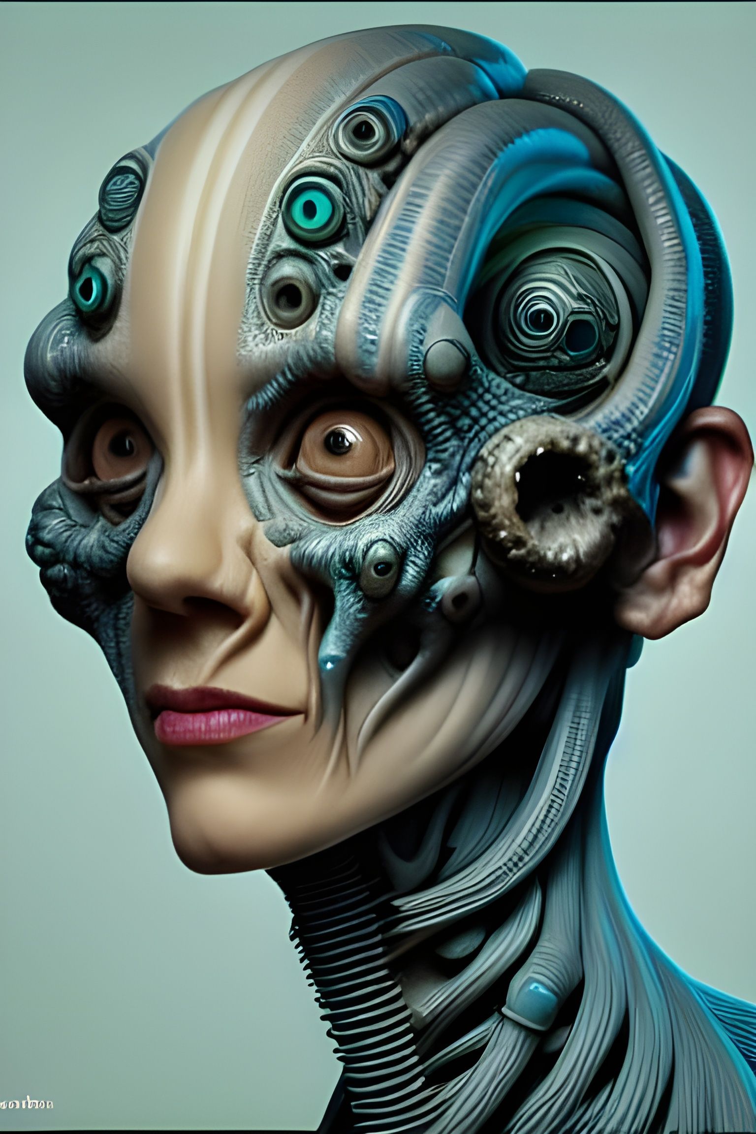 Sci-Fi Horror Portrait in Detailed 3D Digital Art