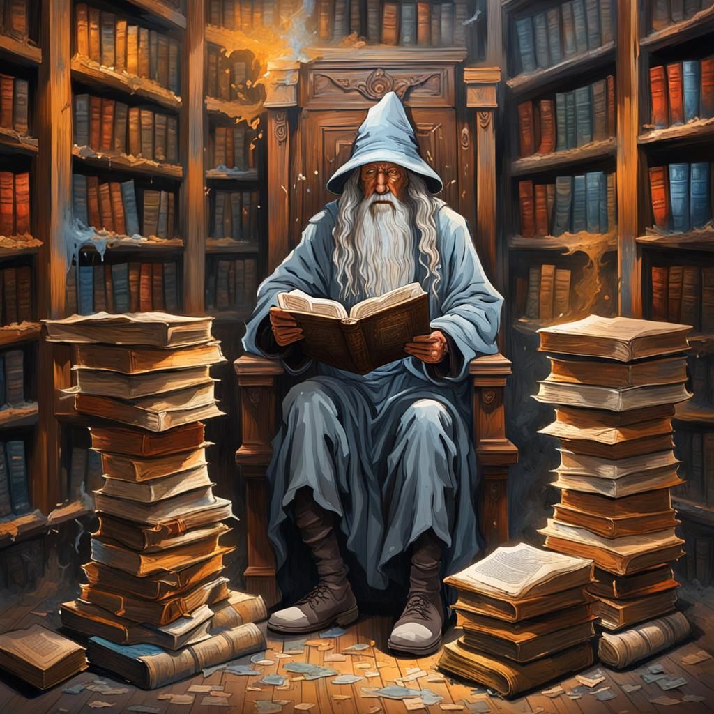 Gandalf Studies the One Ring: Graffiti Art