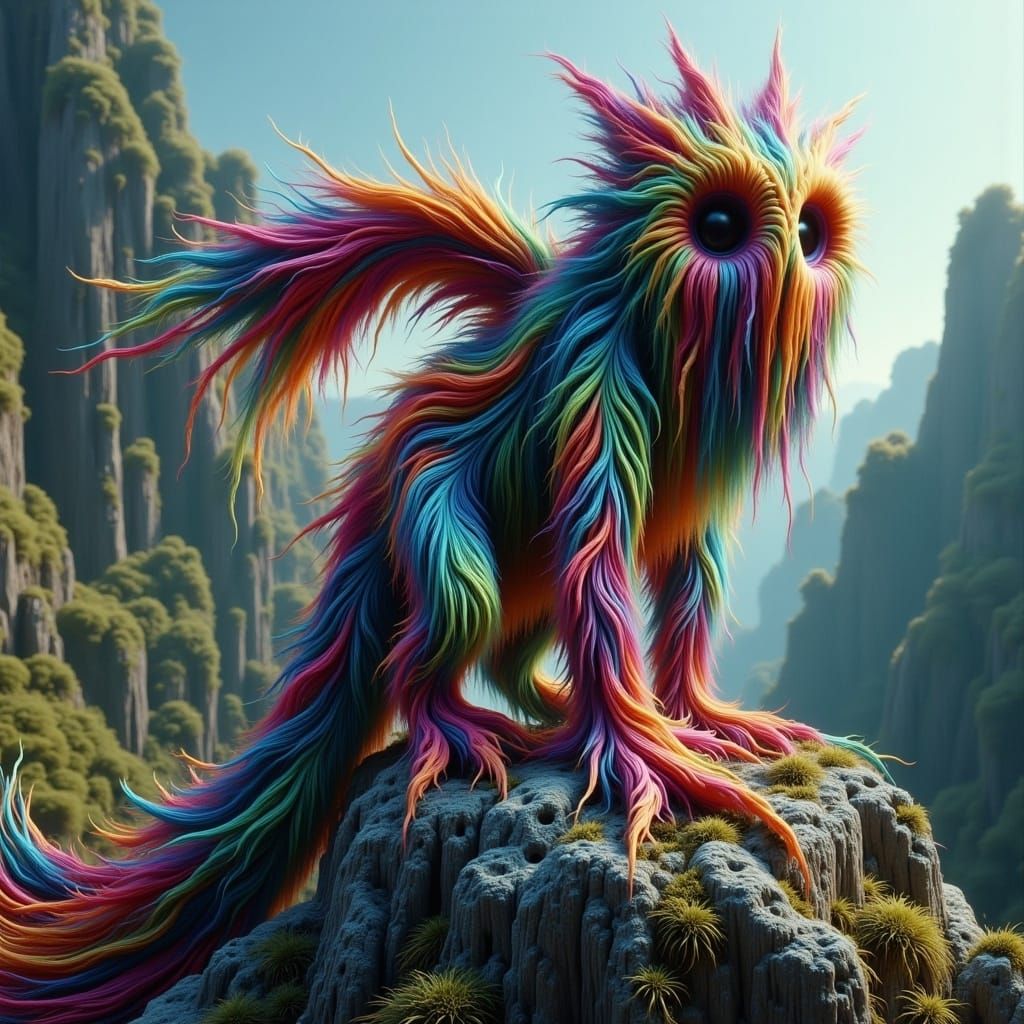 Chibi Dragon on Karst Mountain Boulder