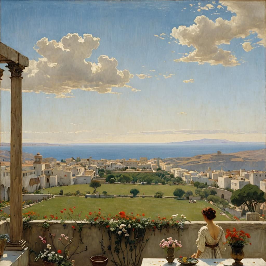 Classical Roman Interior in the Style of Alma-Tadema