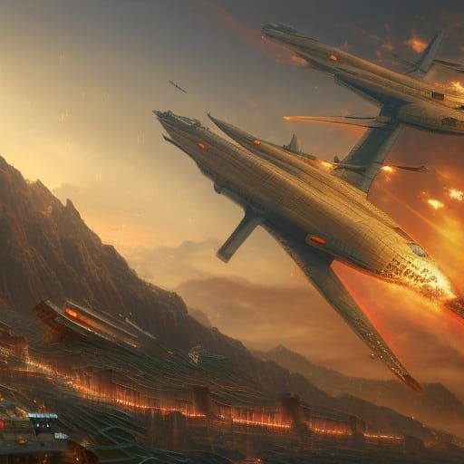 Shah of Iran and F-14 Tomcat: Detailed Matte Painting