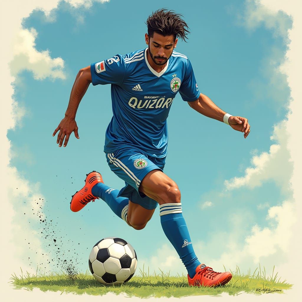 Hyper-Realistic Soccer Player in Action