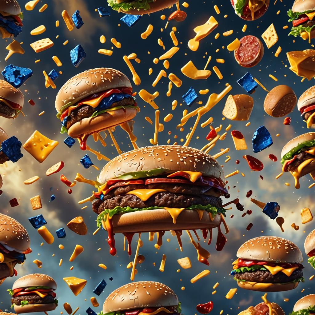 Magnetic Cheeseburger Fantasy Art in Unreal Engine 5