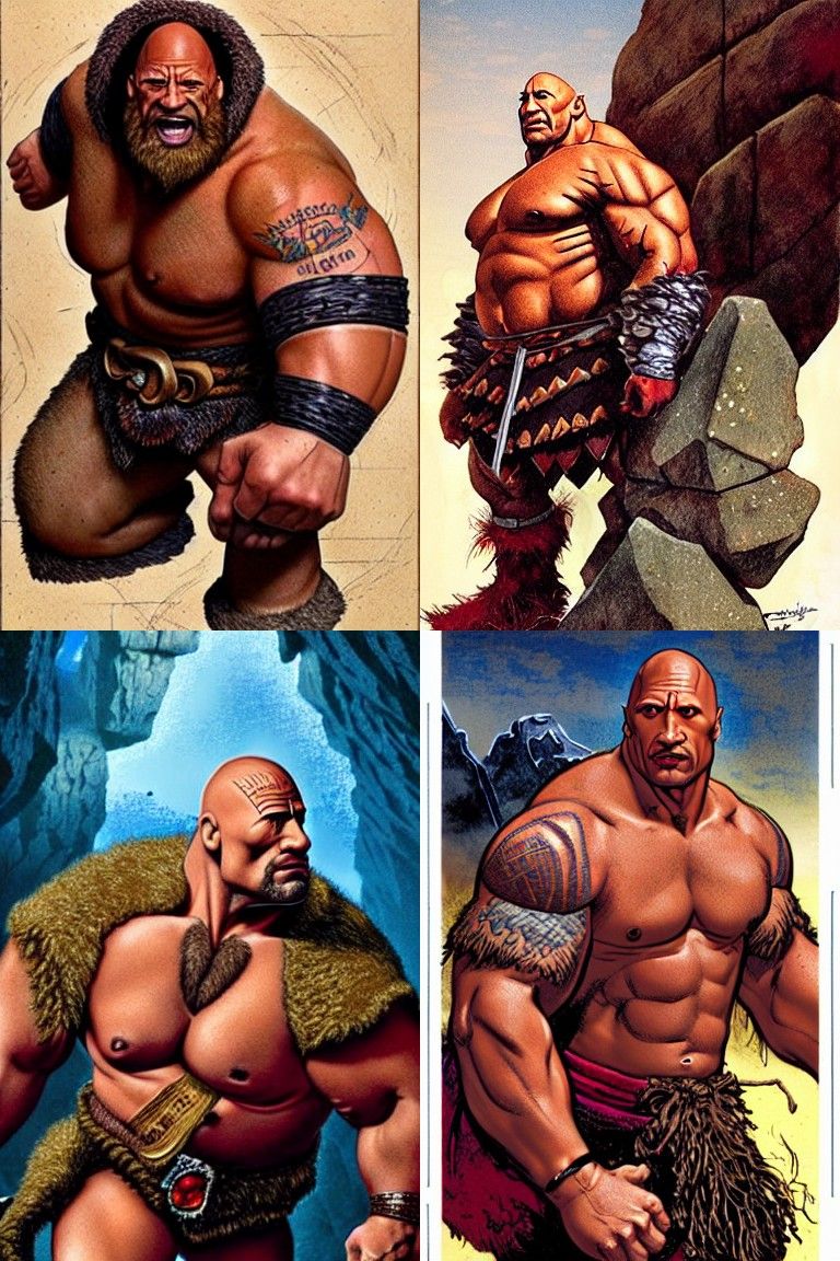 Dwayne Johnson as Stone-Skinned Dwarf Sorcerer