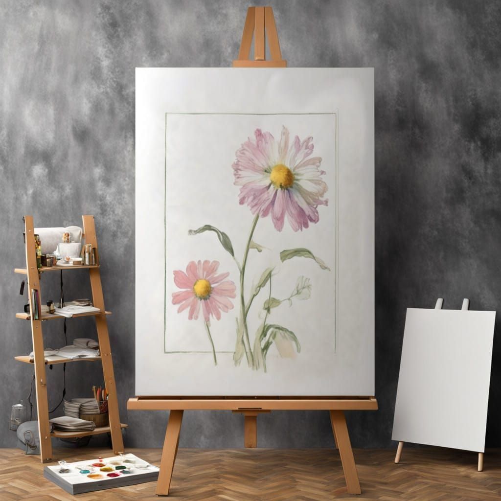 Impressionist Watercolor Daisies in Soft Summer Light