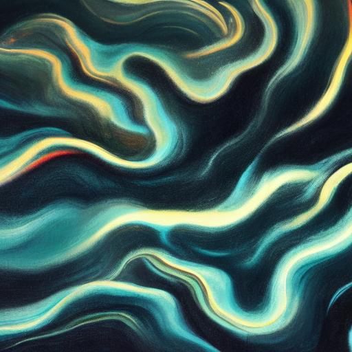 Surreal Dark Clouds Swirling Around a Figure