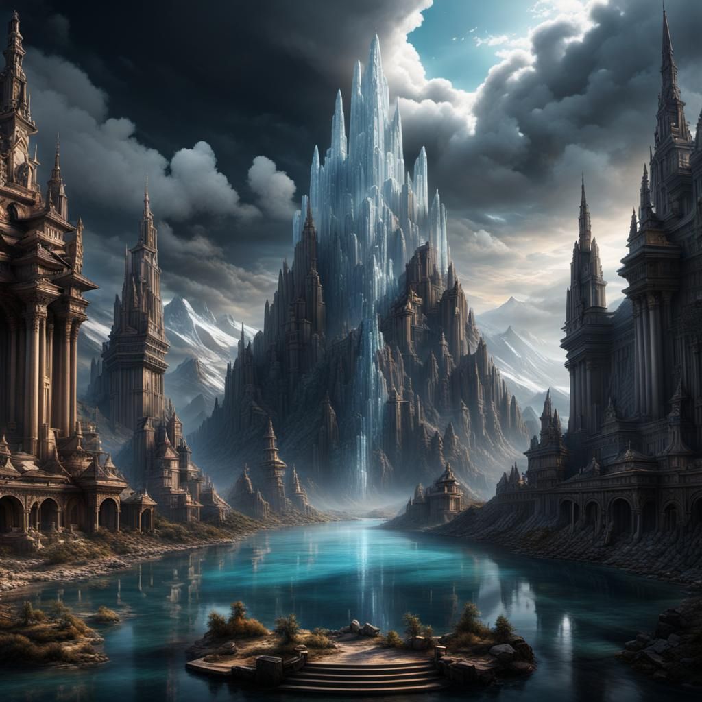 Epic Crystal Clear Digital Matte Painting