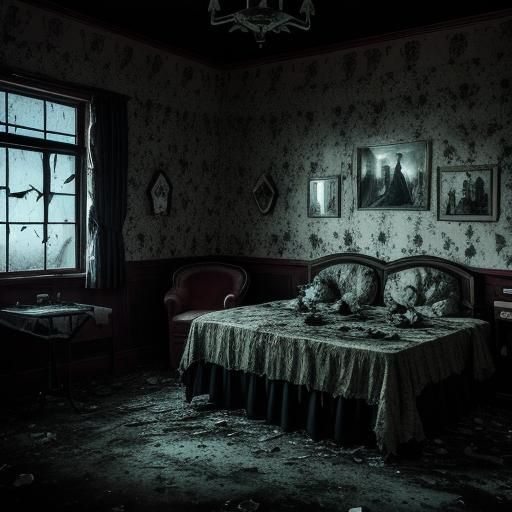 Creepy motel, blood sweat and tears creepy people , torn ted...