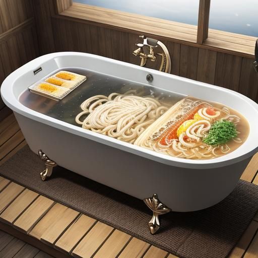 Ramen Noodle Bathtub: An Unconventional Onsen