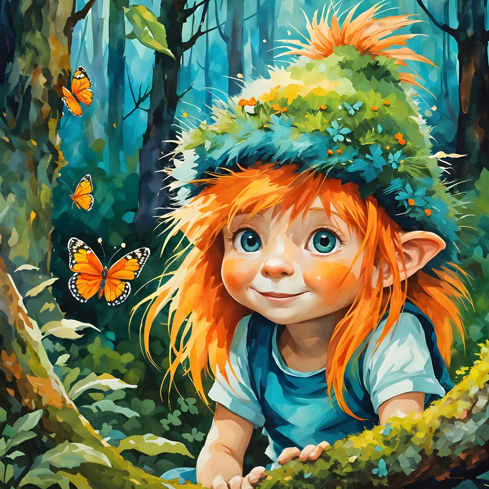 Tabby Troll Butterfly Forest