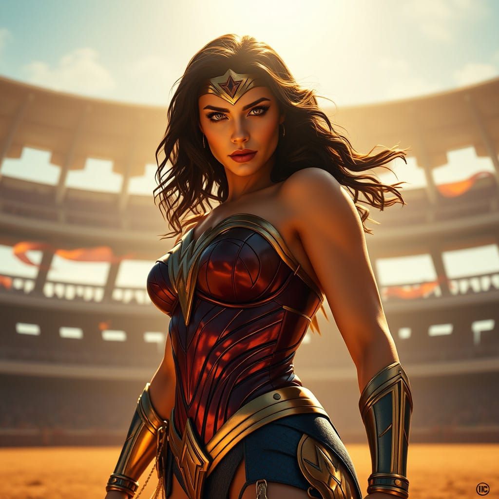 Wonder Woman as Cyberpunk Fantasy Icon