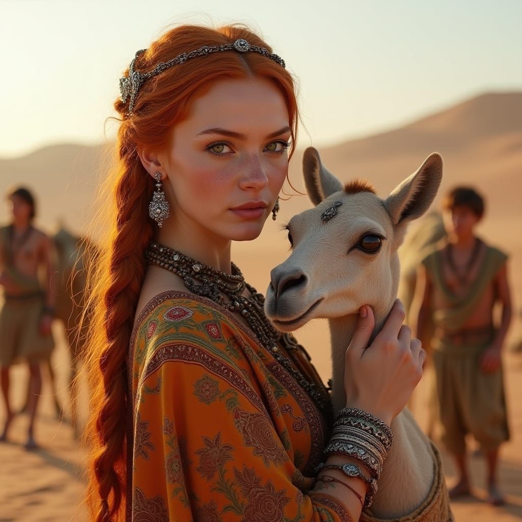 Stunning Desert Leader in Hyper-Realistic Portrait