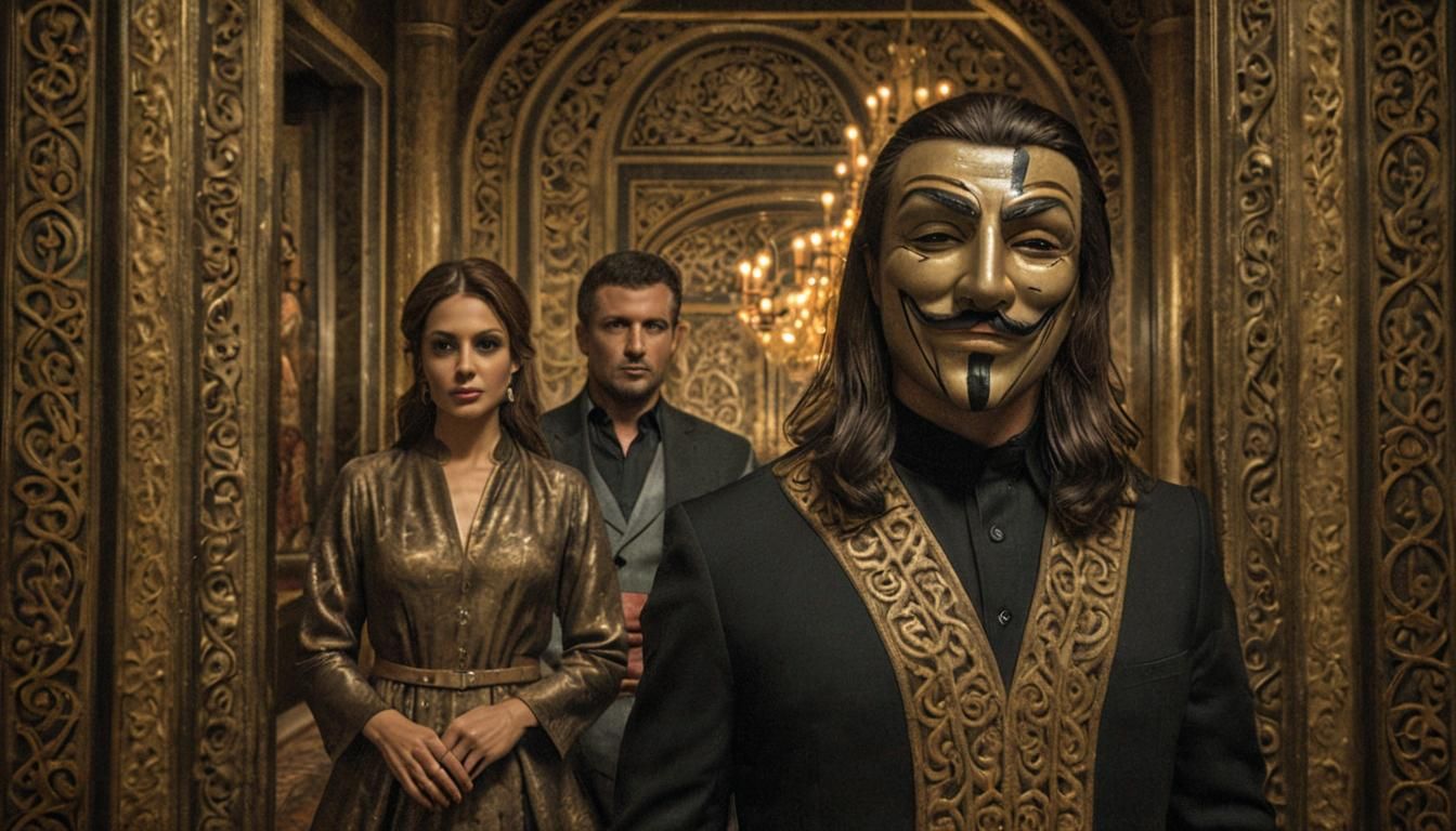 Surreal Casino Royale Scene in Cyberpunk Aesthetic