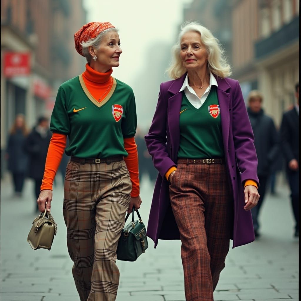 High Fashion Meets Football in Retro City Scene