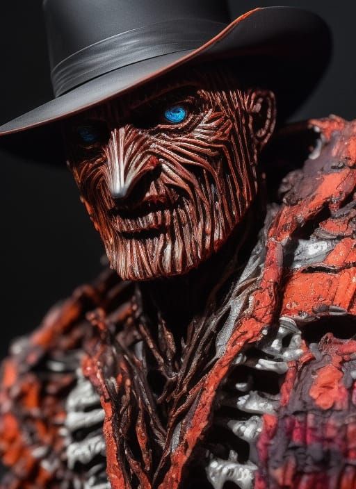 Hyperdetailed Freddy Krueger Portrait in Digital Illustratio...