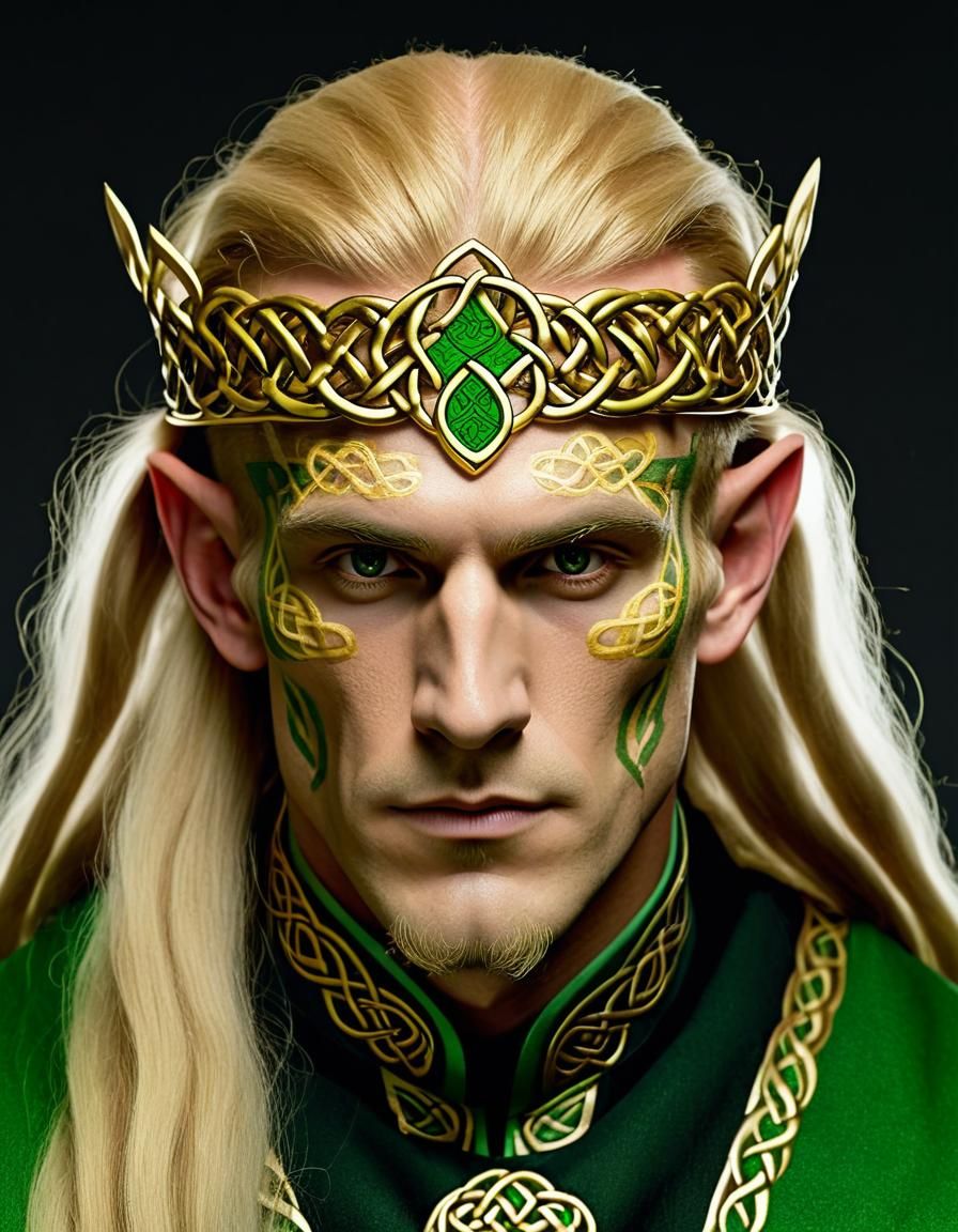 Elf King with Celtic Tattoos
