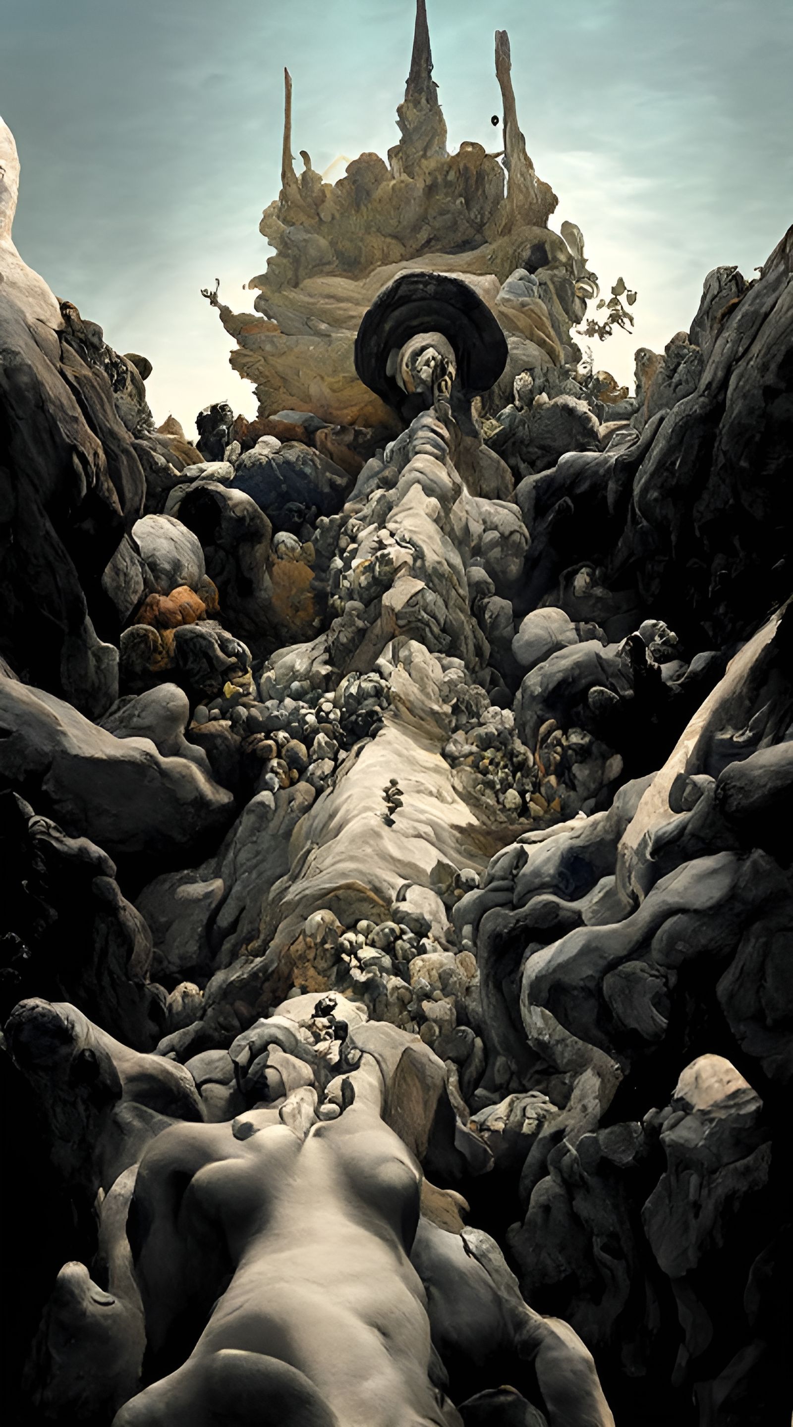 Winding Road Through Surreal Badlands in 8K