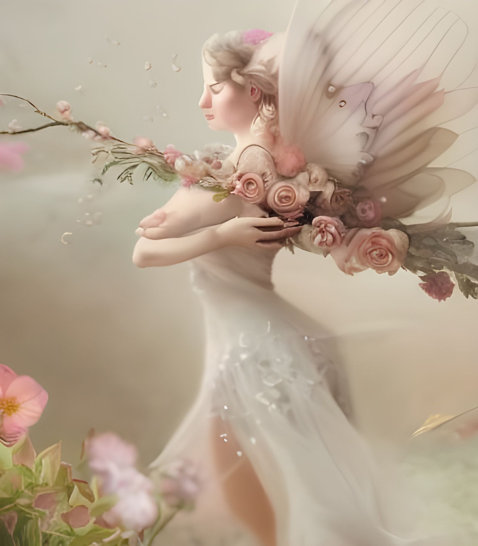 Exquisite Surreal Fantasy Flowers in Matte Painting