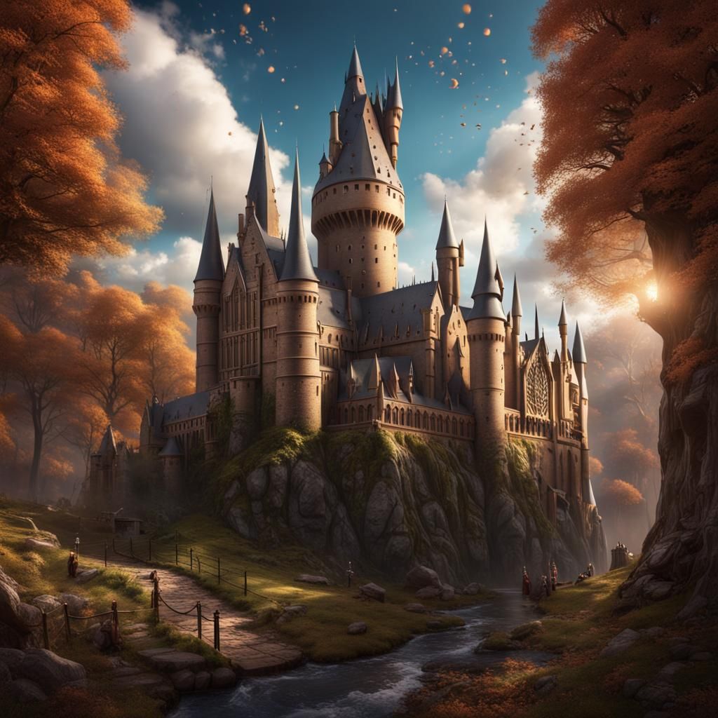 Magical Hogwarts Library with Harry Potter