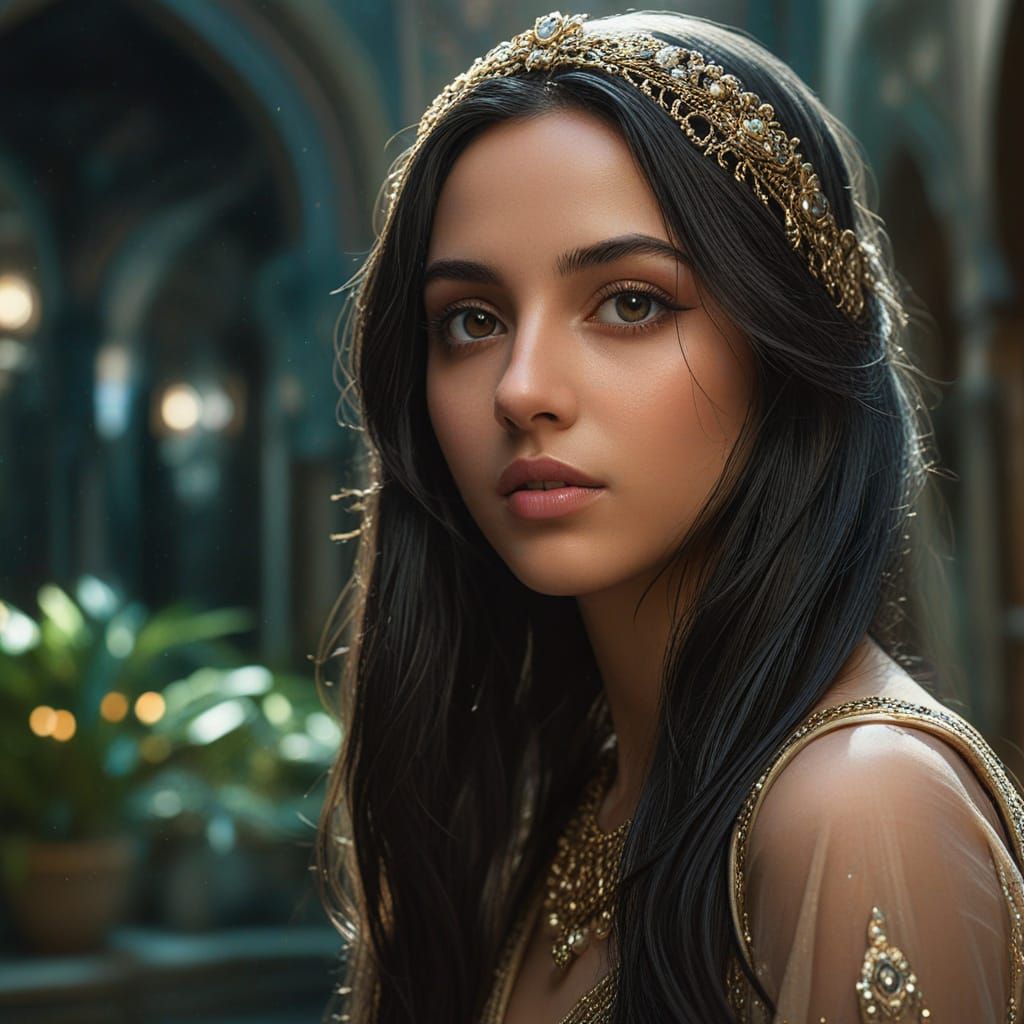 Arabian Princess in Palace: Fantasy Concept Art