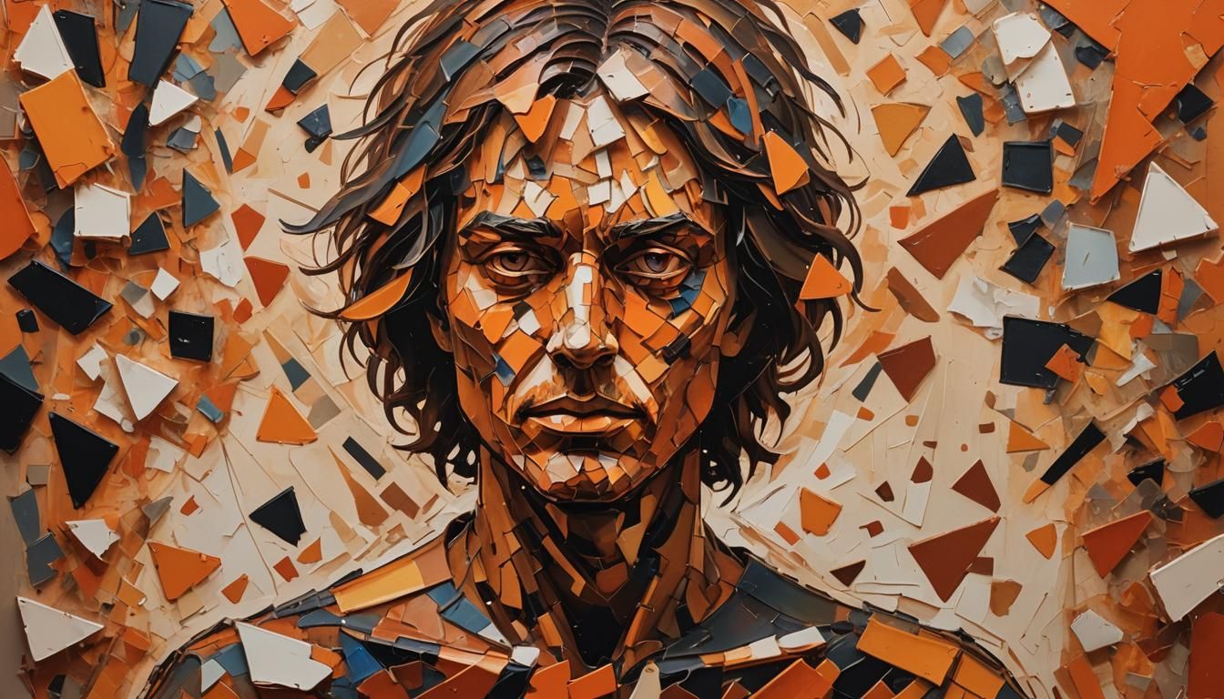 Abstract Figure in Fauvist Surrealism