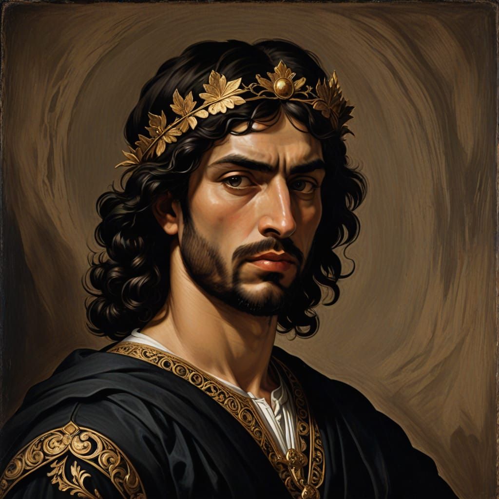 Ancient Greek Nobleman in Regal Attire