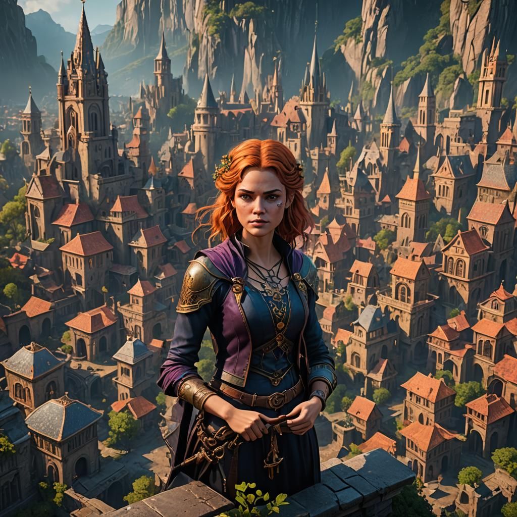 Detailed Matte Painting: Felicity in Fantasy Art