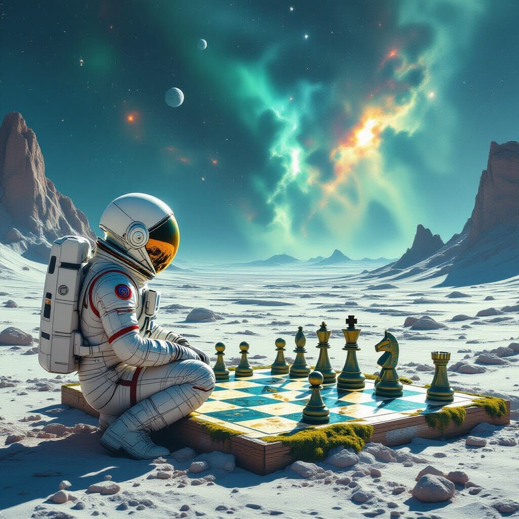 Astronaut Finds Ancient Chessboard on Alien Planet