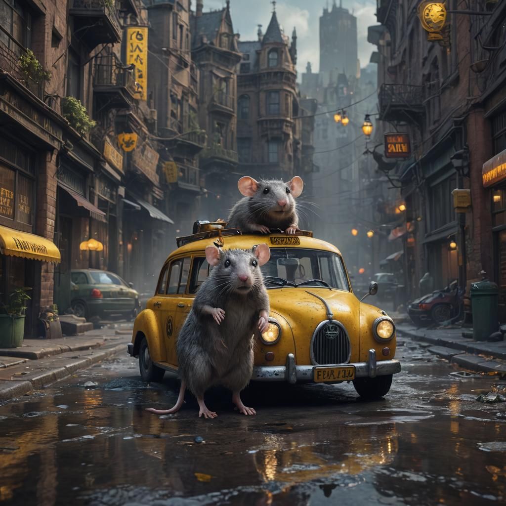 Rat is a taxi driver
