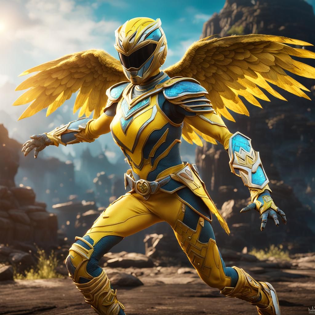 Yellow Power Ranger Spirit of the Owl Female Ranger