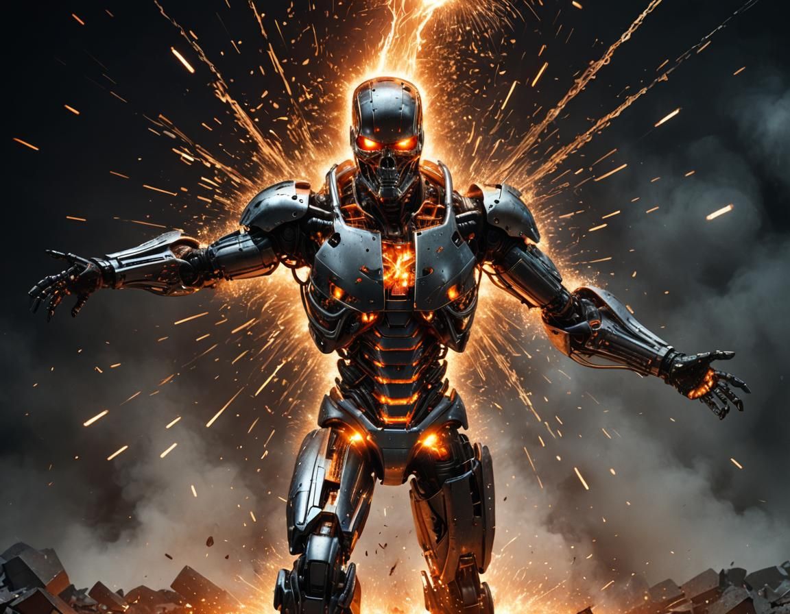 A dramatic exploding disintegrating ethereal ghostly shapesh...