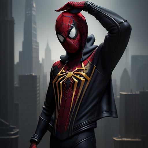 Spider-Man Miles Morales in Black and Gold