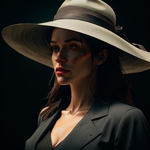 Cinematic Hat Still with Film Grain