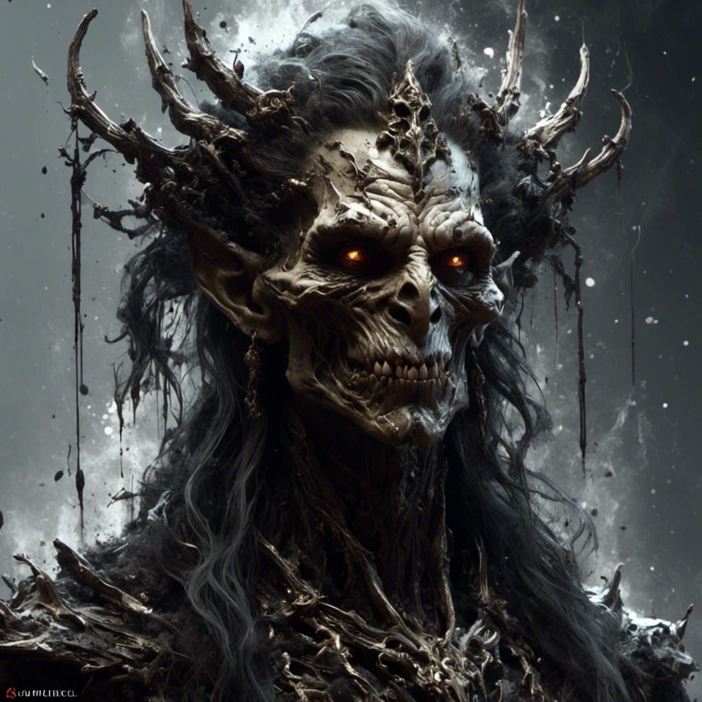 Ghoulish Elf from DnD with Dark Sparkles