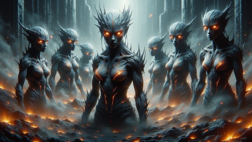 Eerie Mud Demons in Ominous Circle