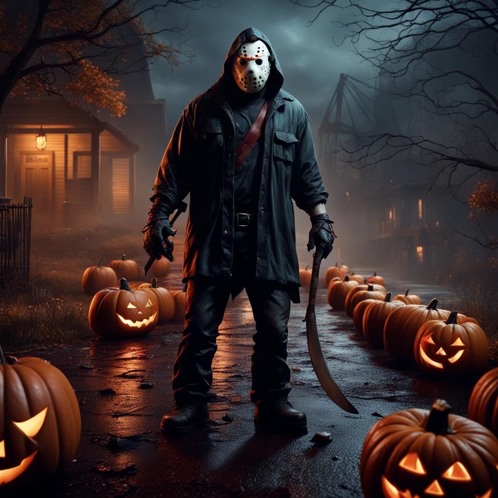 Jason Voorhees Halloween Theme Art