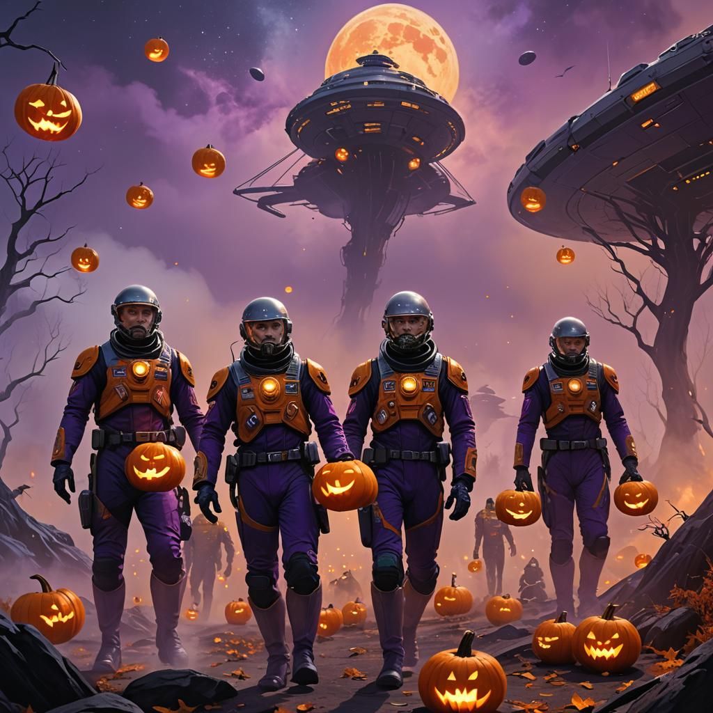 Star Trek Crew Trick-or-Treating on Alien Planet