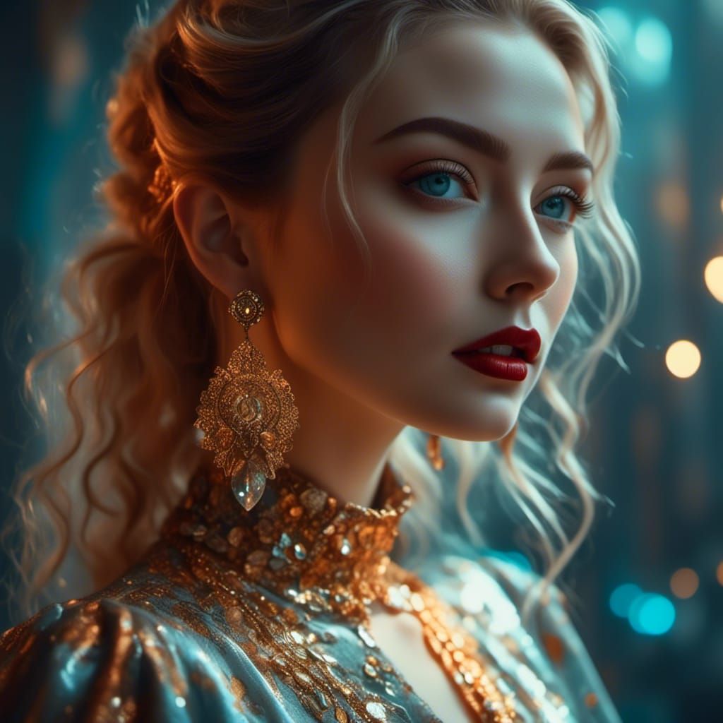 Avant-Garde Woman in Atmospheric Film Still