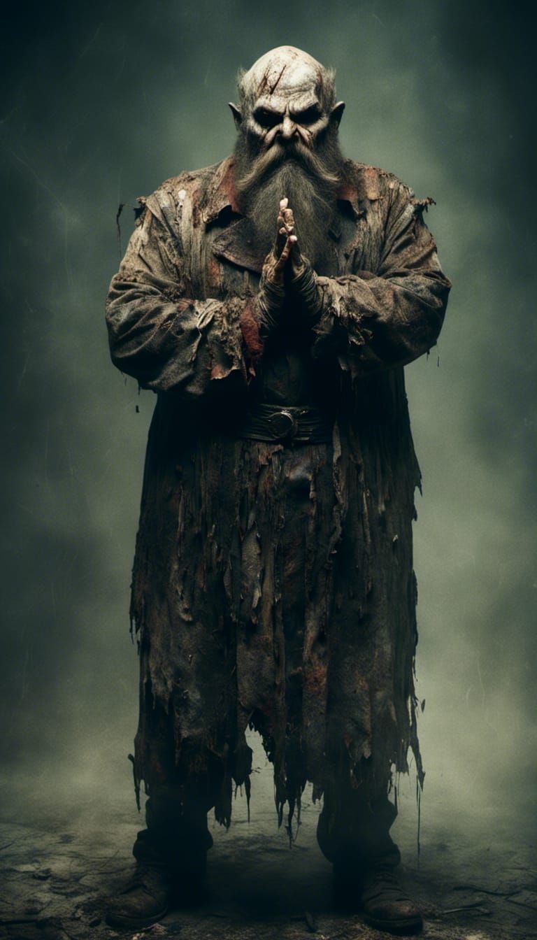 Macabre Dwarf Displays Rude Gesture