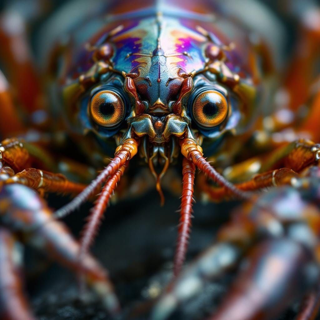 Crawfish Extreme Closeup in Photorealistic Style