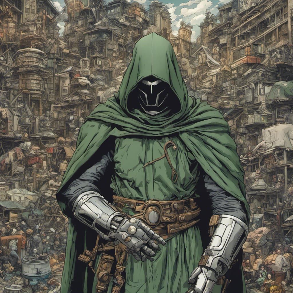 Dr. Doom in Studio Ghibli Style