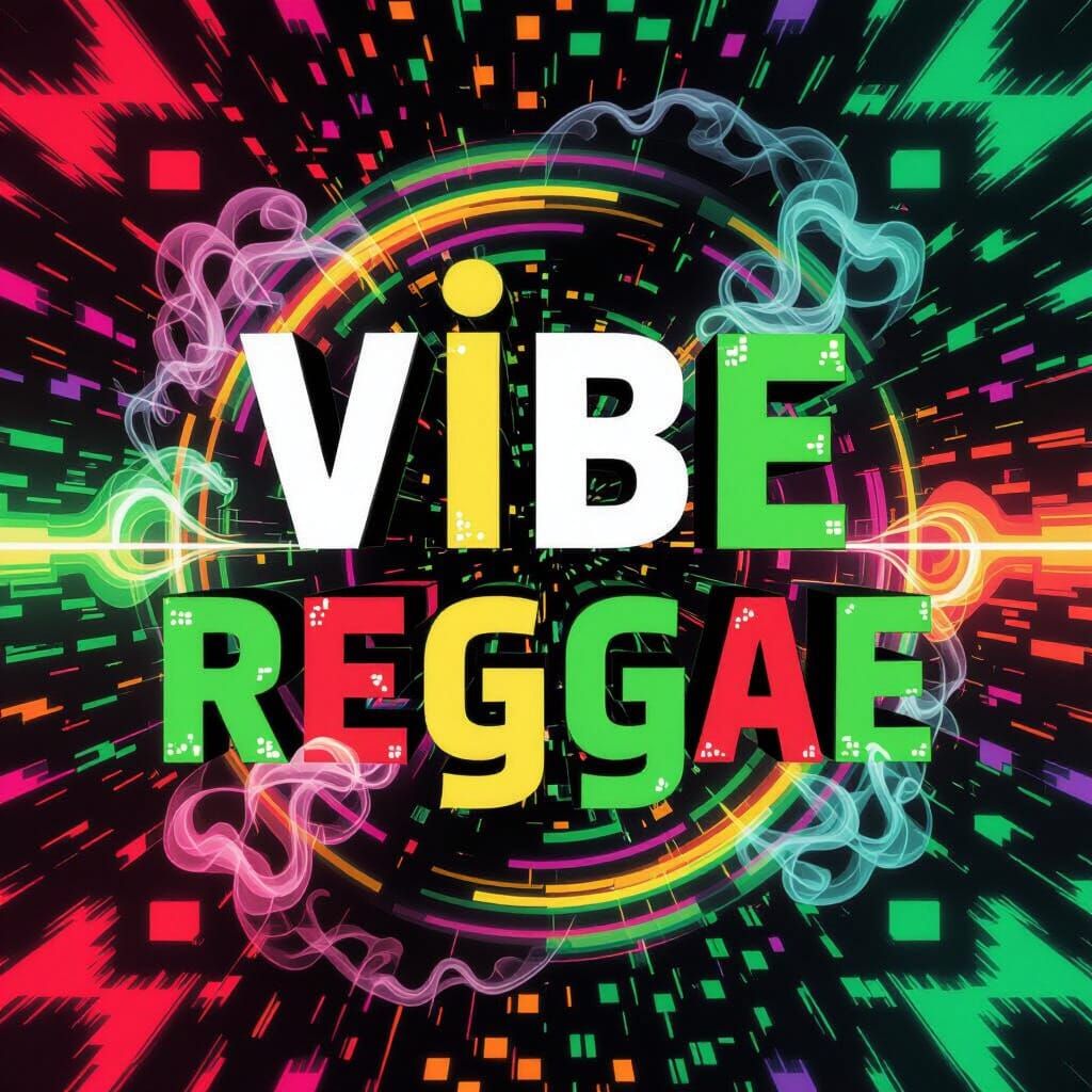 Glitchy ASCII Art Vibe Reggae Visualization