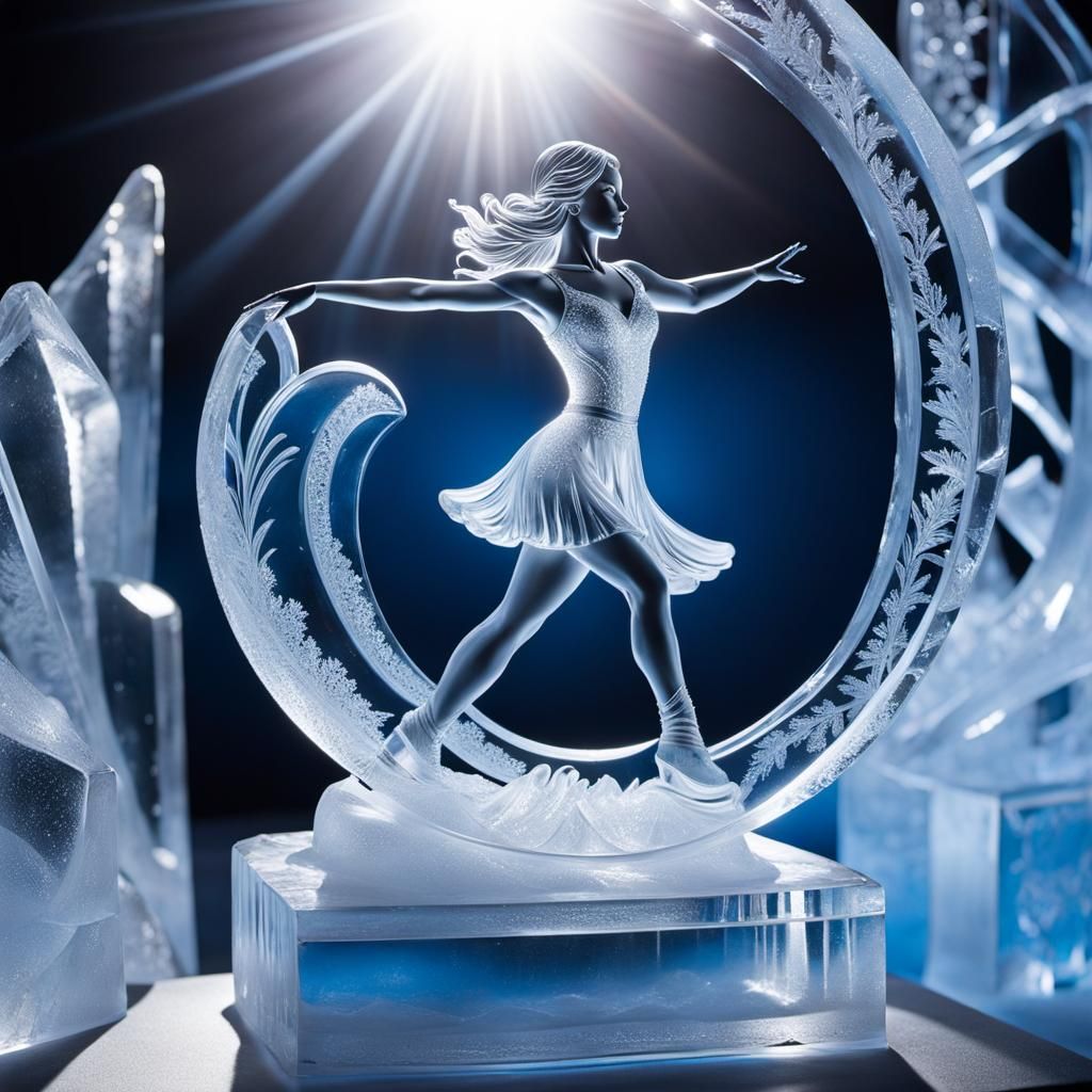 Figure Skater Ice Sculpture