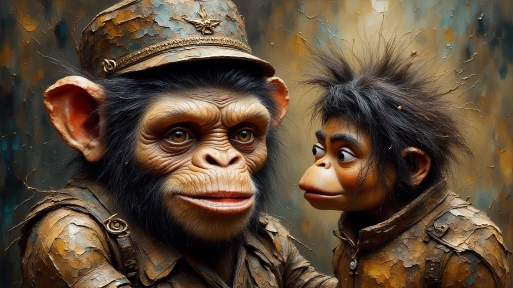 Generalissimo Apeastro giving orders to one of his men.