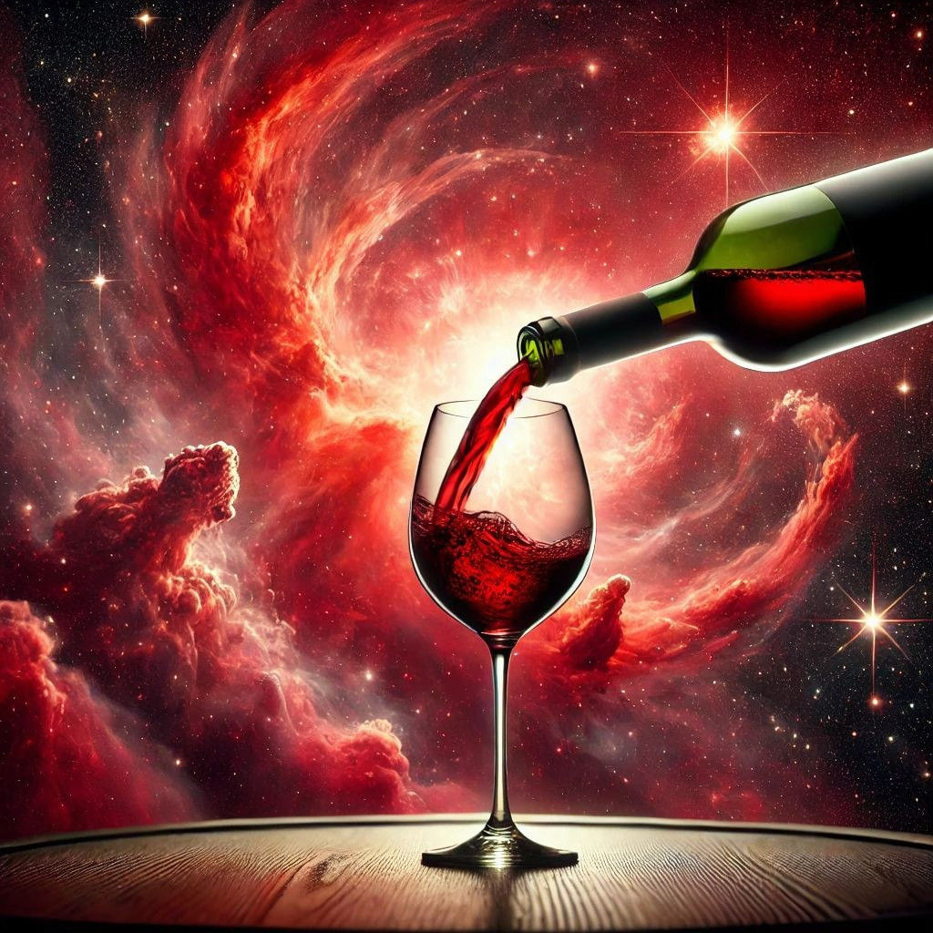 Elegant Wine Pour in Crystal Glass